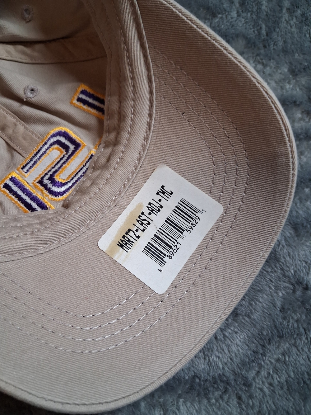 LSU NWT Cap Beige Velcro Back Mens Or Womens - Picture 9 of 11